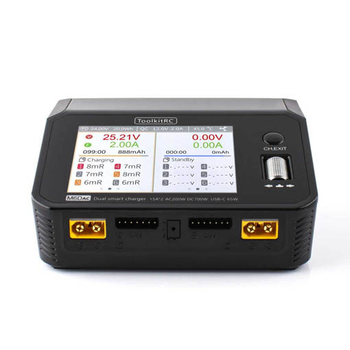 Chargeur ToolKitRC M6DAC AC/DC 6S (AC 200W - DC 2x 350W)